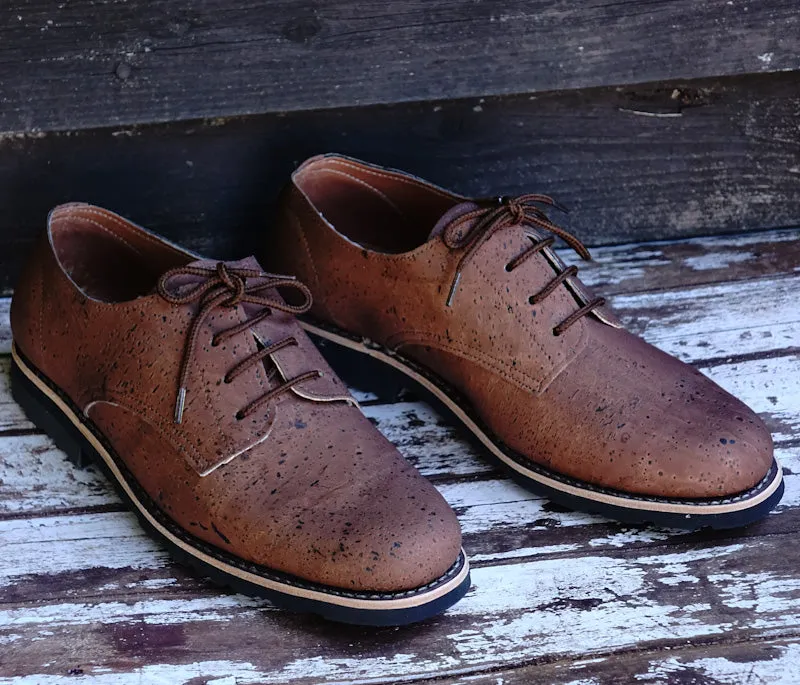 Caucasus Cork Derby Shoes - Brown