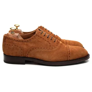 'Cavadent' Tan Brown Suede Oxford Brogue UK 10.5 EU 44.5