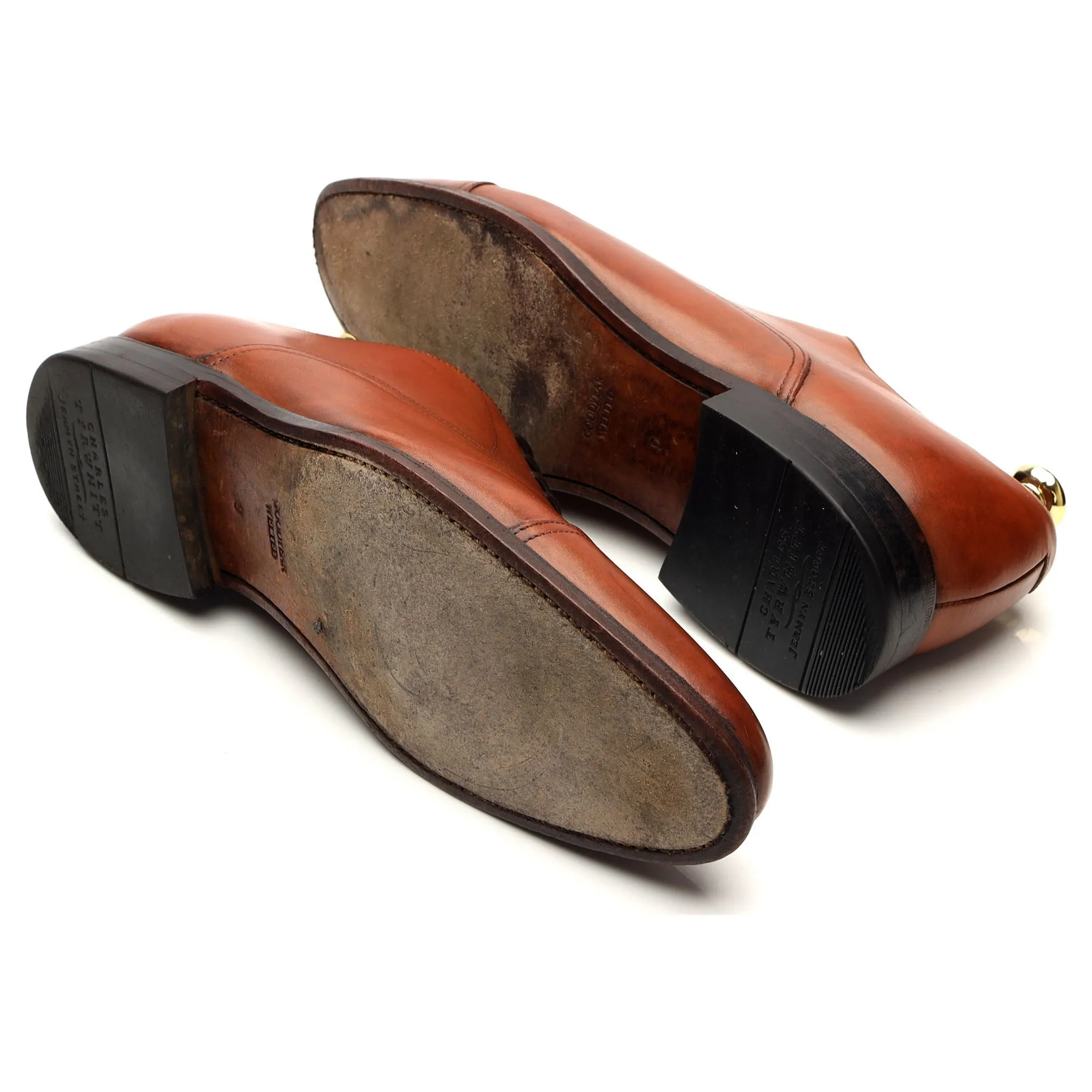 Charles Tyrwhitt Tan Brown Leather Oxford UK 9 F