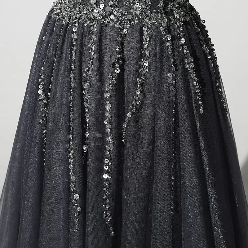 Charming Handmade Party Gown, Grey Formal Dress