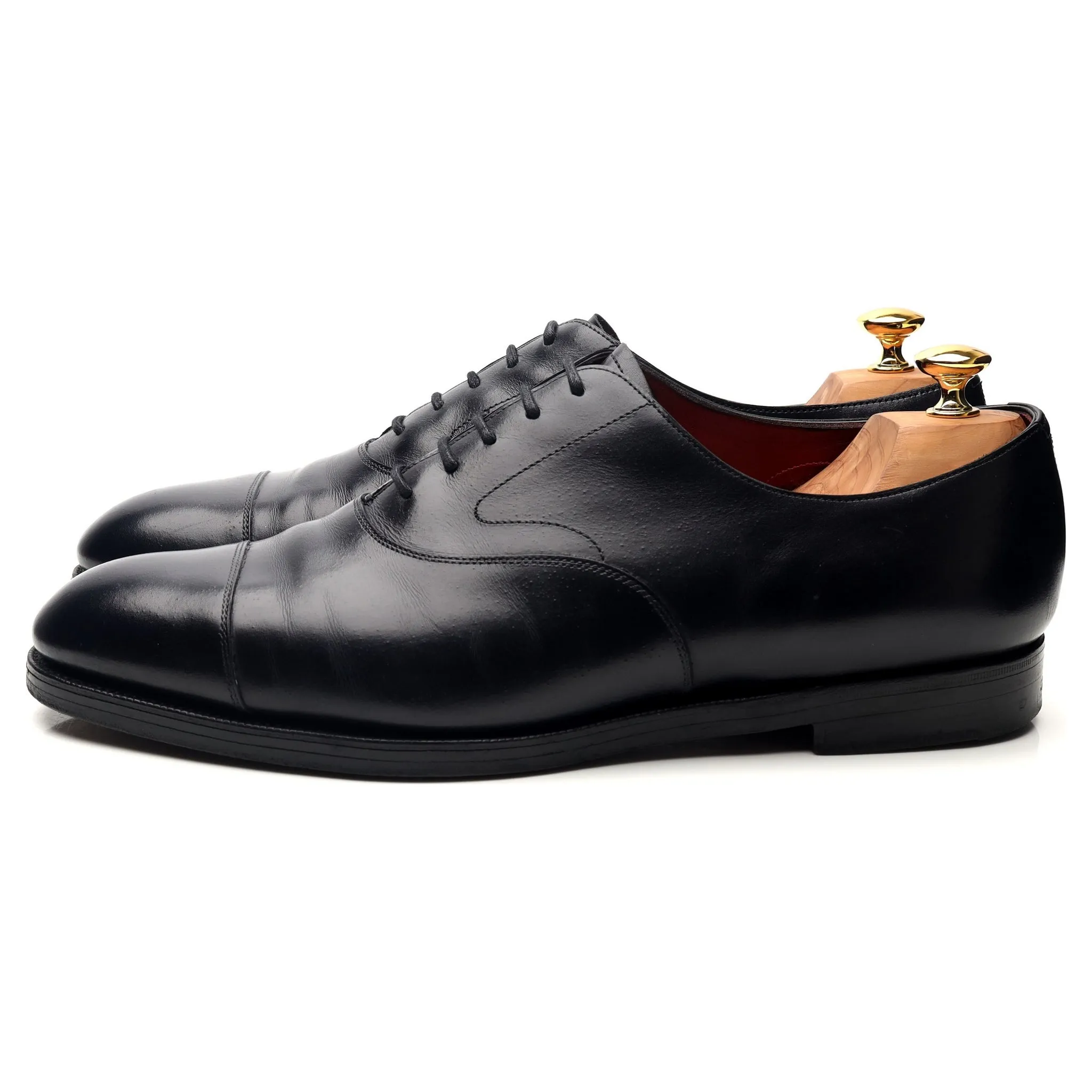 'Chelsea' Navy Blue Leather Oxford UK 12 E