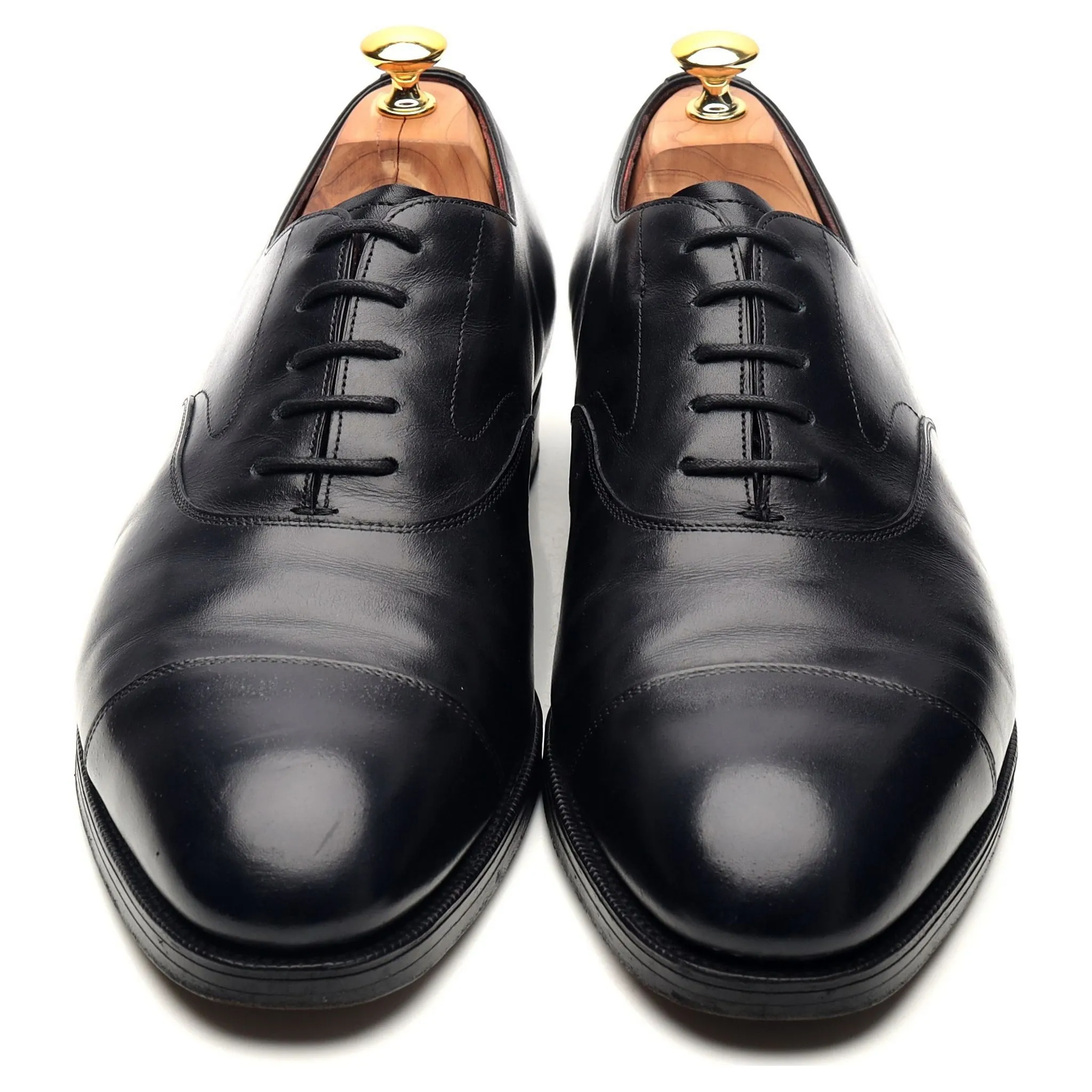 'Chelsea' Navy Blue Leather Oxford UK 12 E