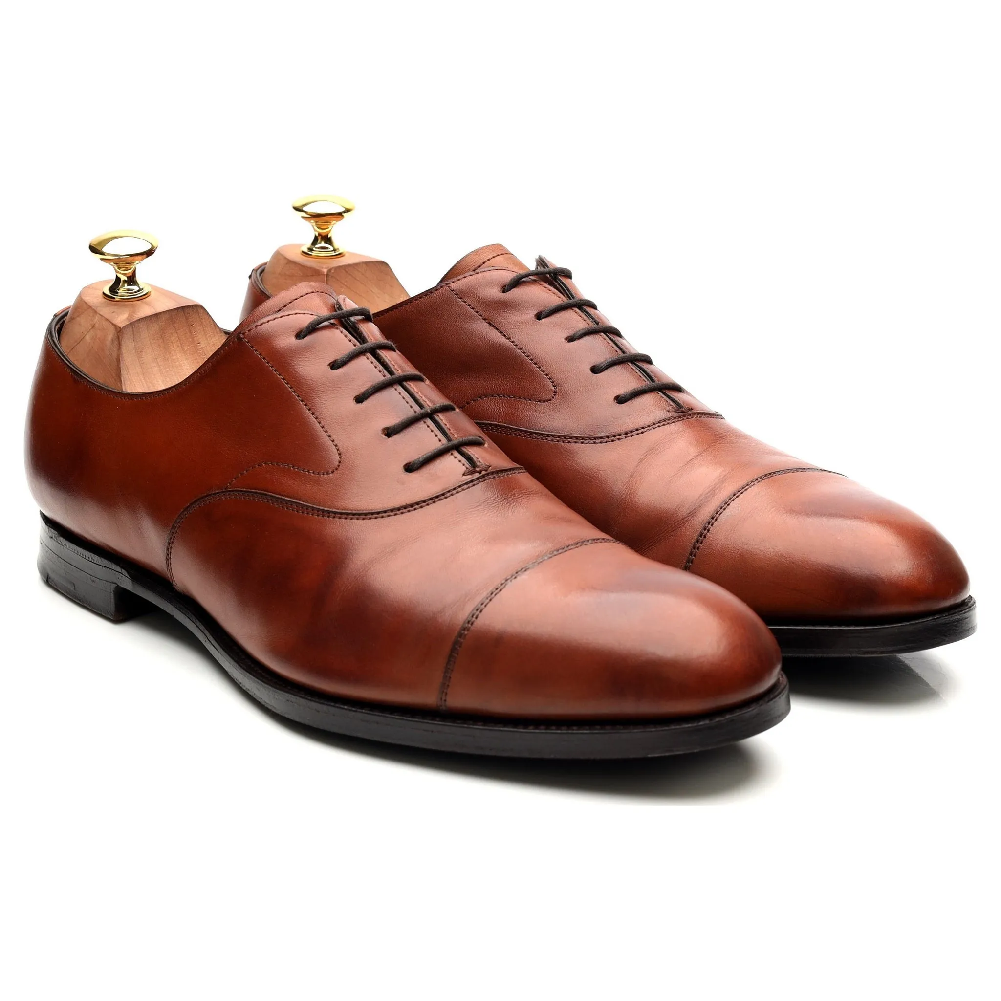 'Chelsea' Tan Brown Leather Oxford UK 10.5 D