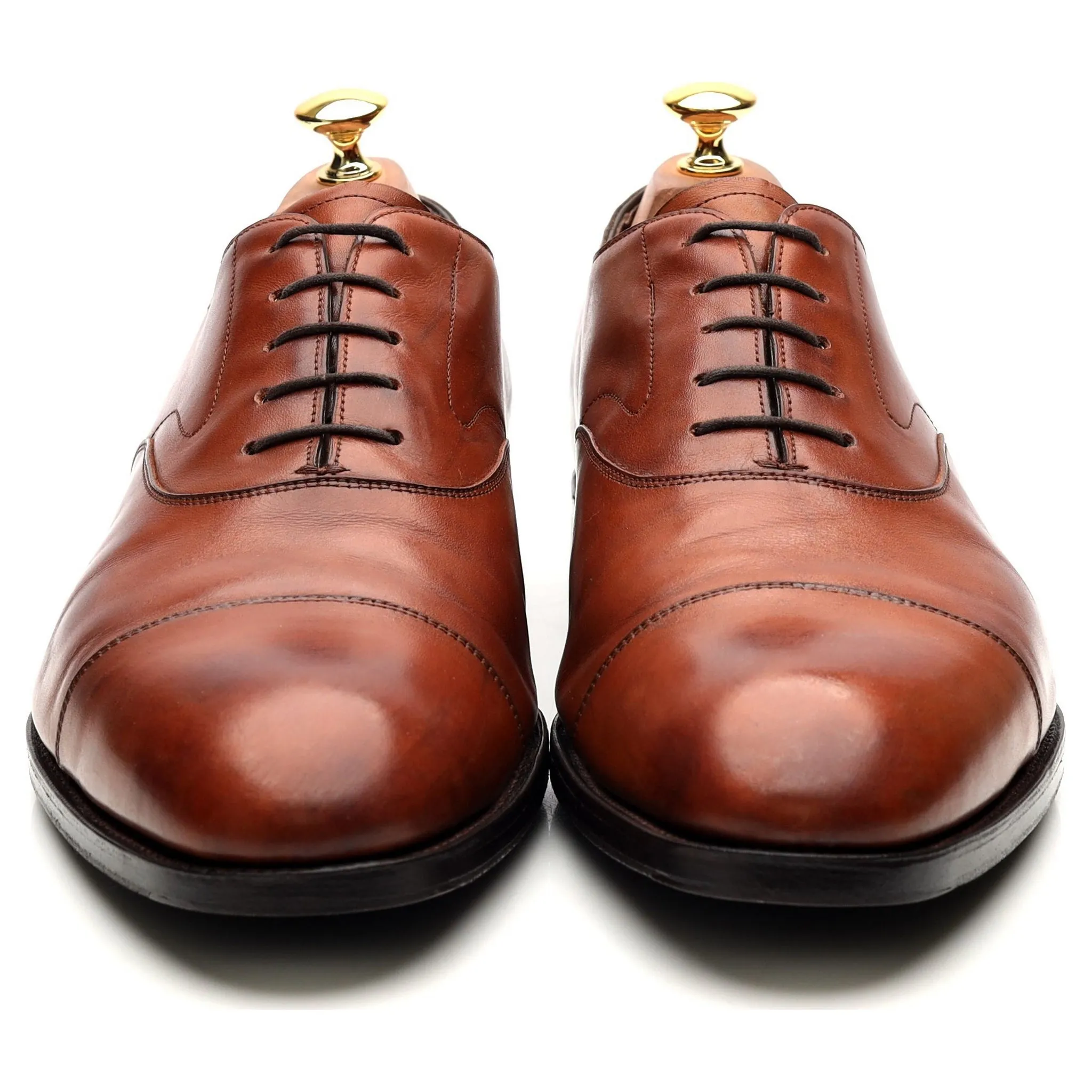 'Chelsea' Tan Brown Leather Oxford UK 10.5 D