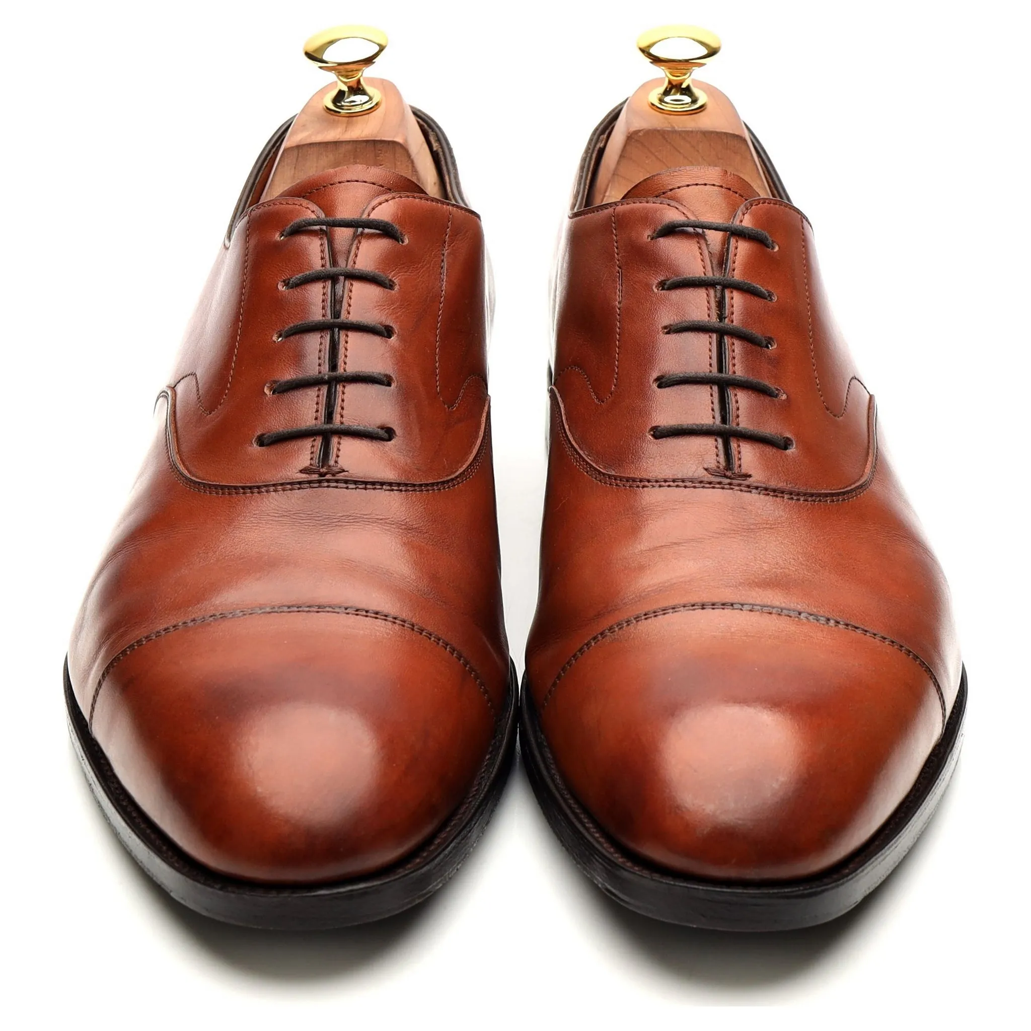 'Chelsea' Tan Brown Leather Oxford UK 10.5 D