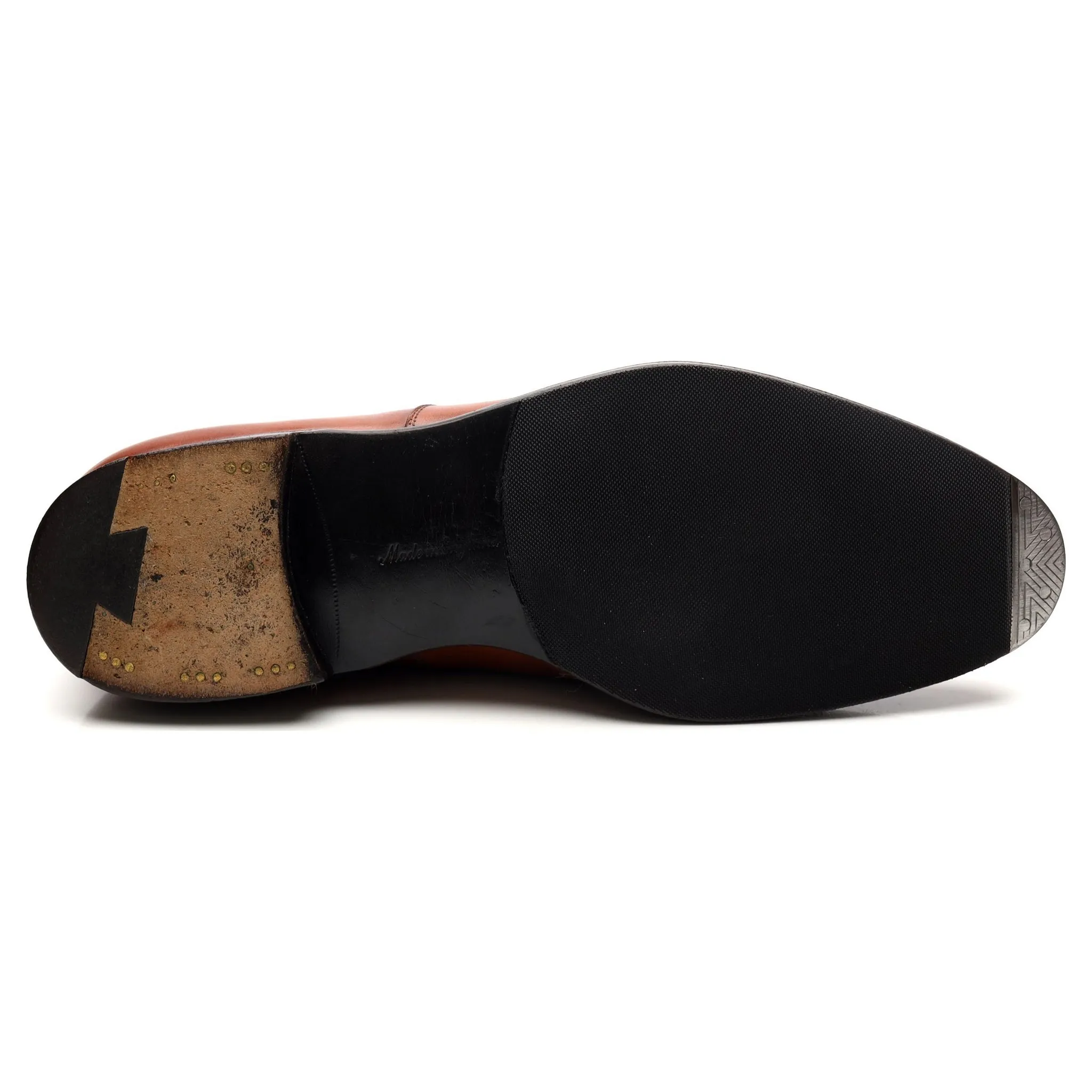 'Chelsea' Tan Brown Leather Oxford UK 10.5 D