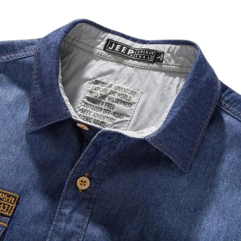 Chemise bleue militaire