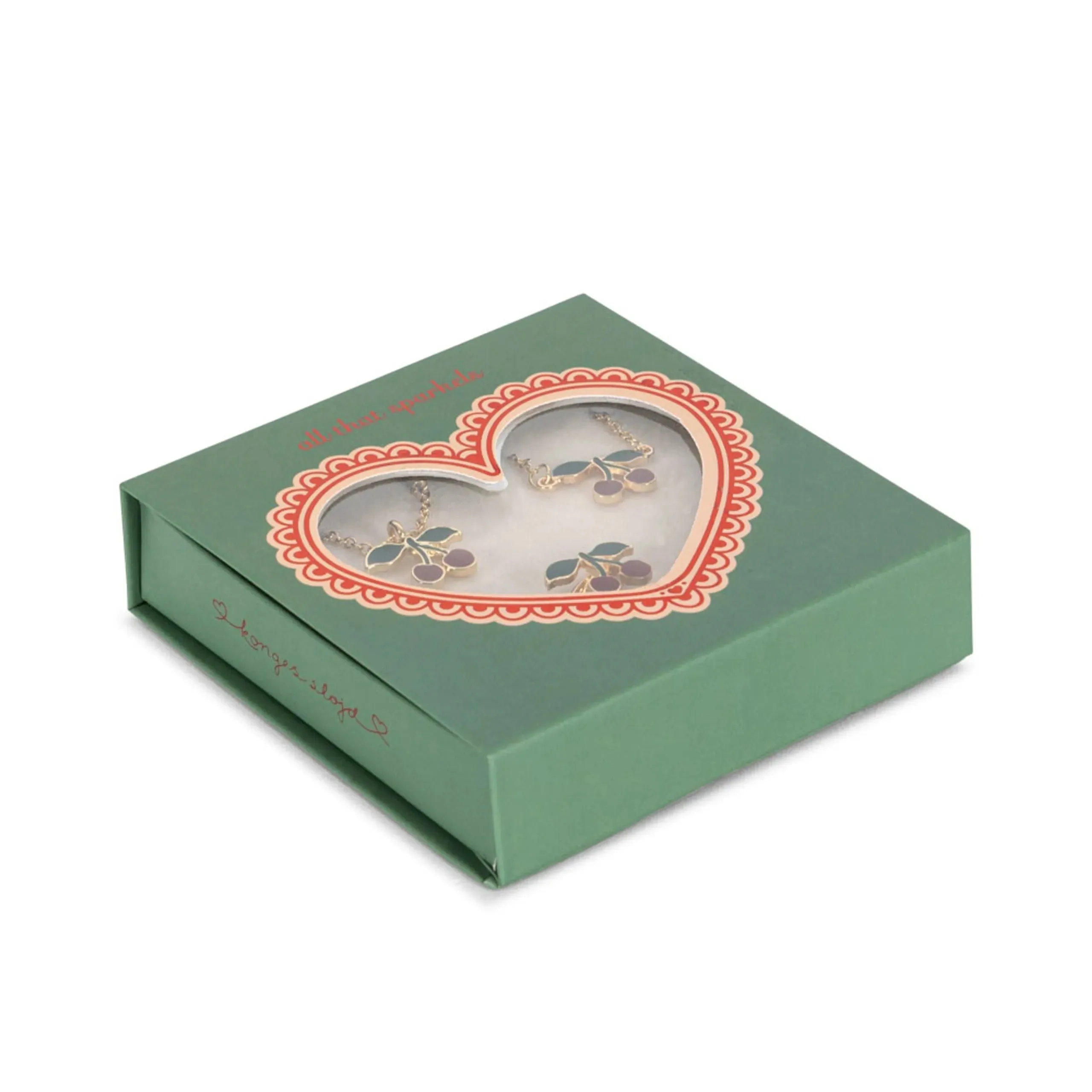 Cherry Necklace, Ring and Bracelet Set (Cherry)