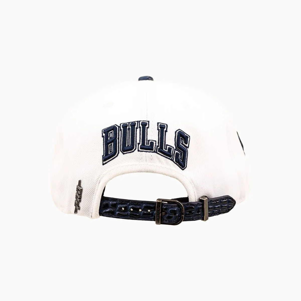 Chicago Bulls NBA Leather Visor Wool Snapback Hat