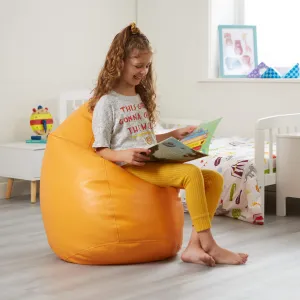 Children's Durable & Super Comfortable Orange Waterproof Bean Bag