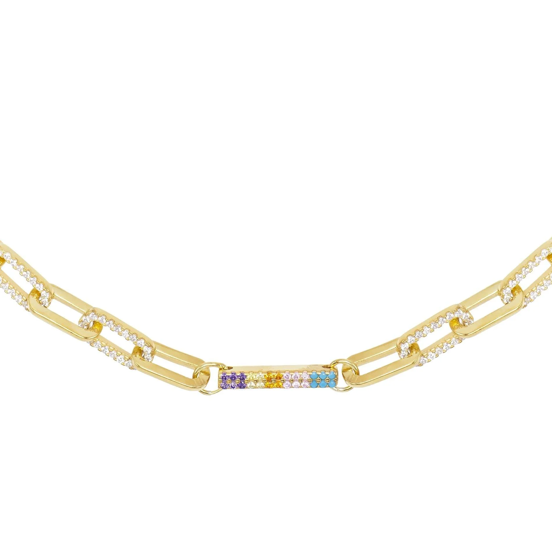Chunky Bar Chain Necklace