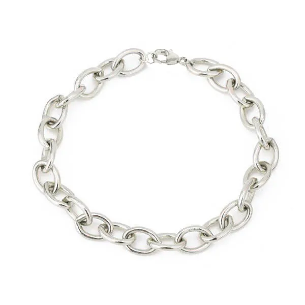 Chunky Chain Anklet - Sterling Silver