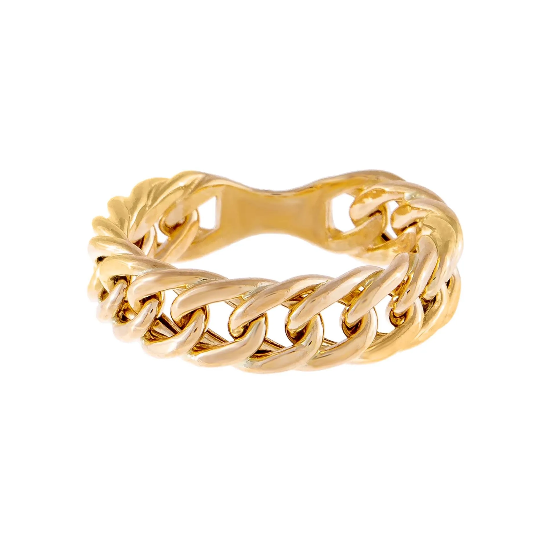 Chunky Cuban Chain Ring 14K