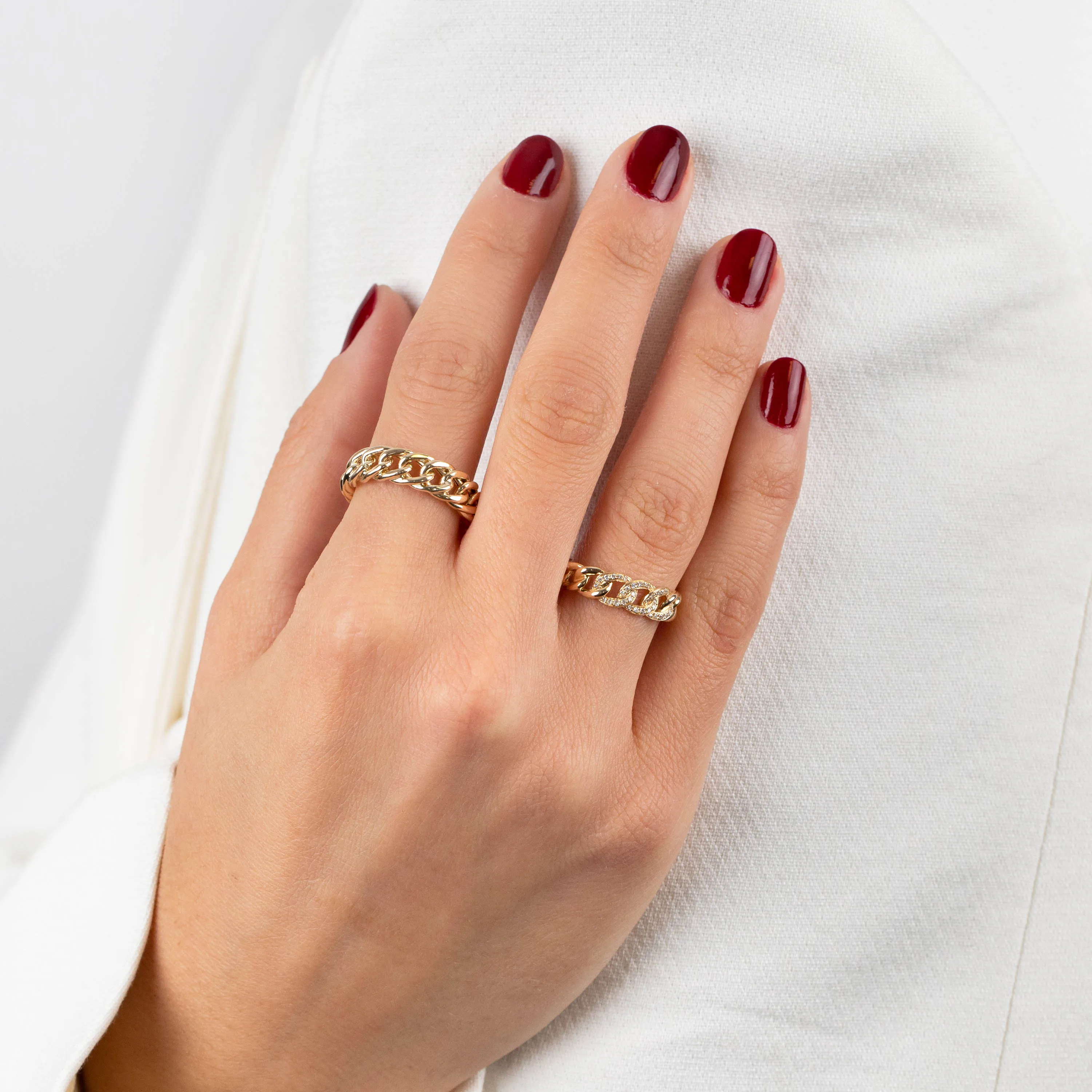 Chunky Cuban Chain Ring 14K