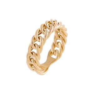 Chunky Cuban Chain Ring 14K