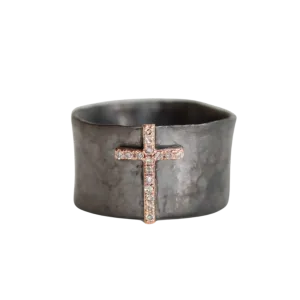 Chunky Diamond Cross Ring