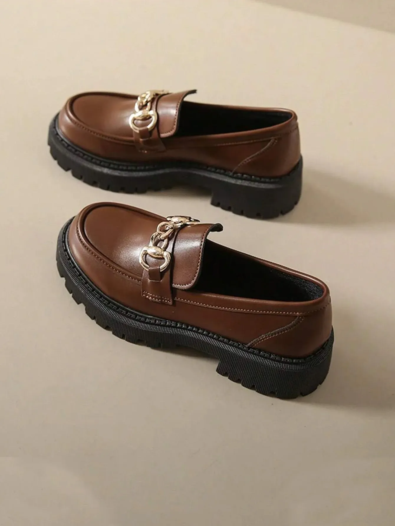 Chunky Heel Loafers With Thickened Sole- FD ⚡
