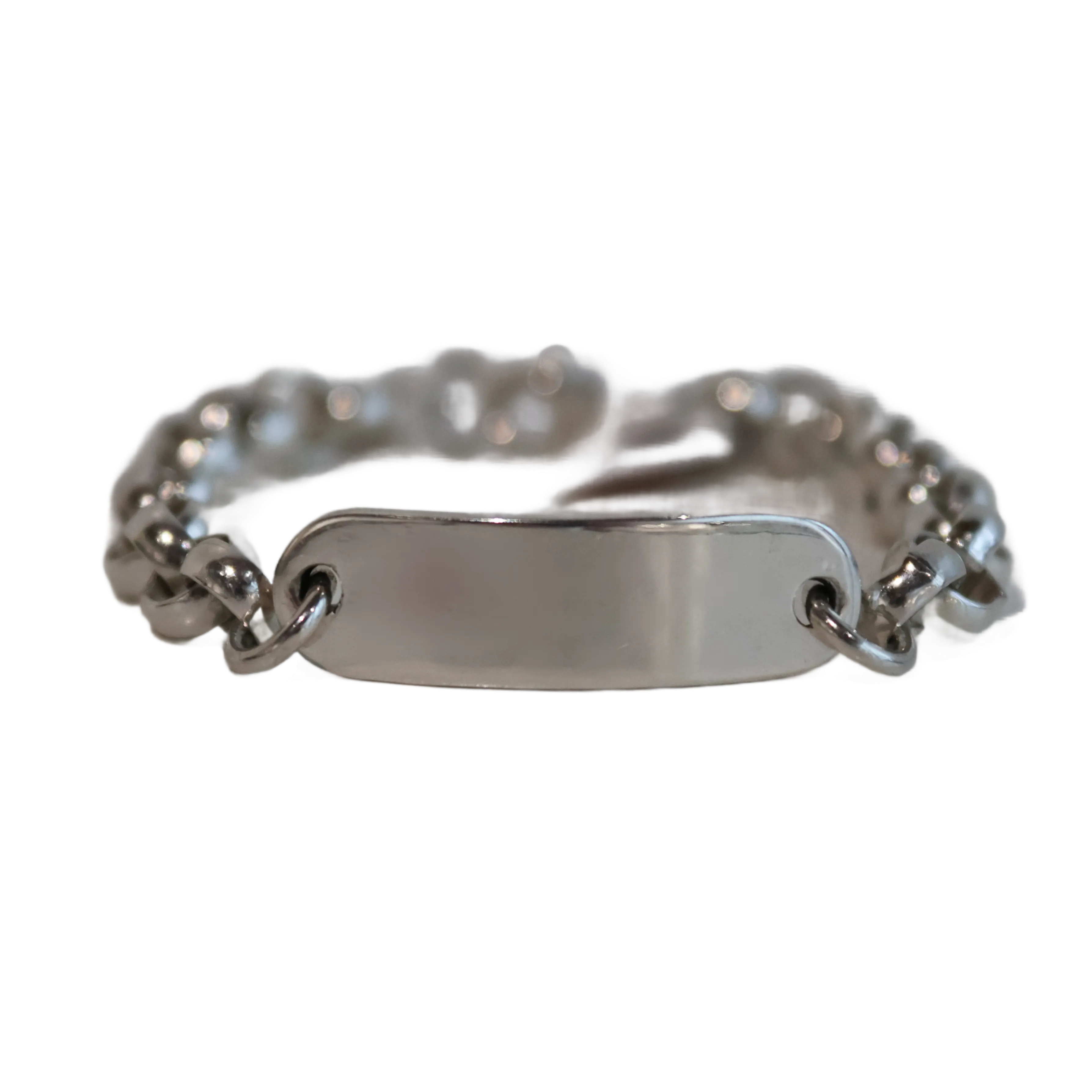 Chunky Silver Bar Bracelet