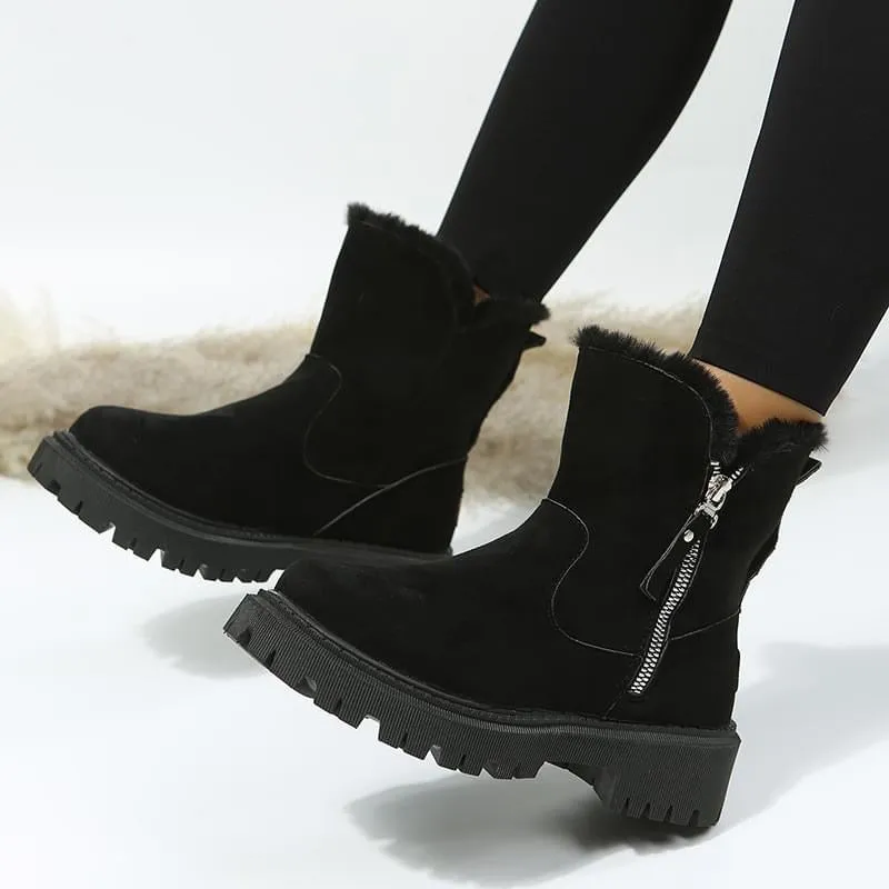 Chunky Soul Fur Zip Boots