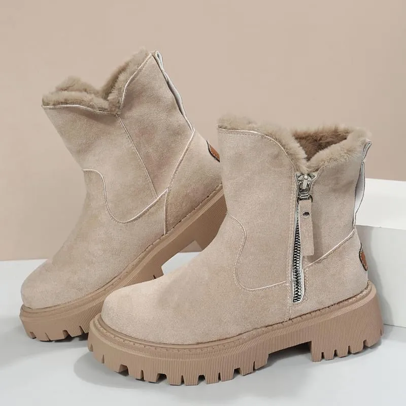 Chunky Soul Fur Zip Boots