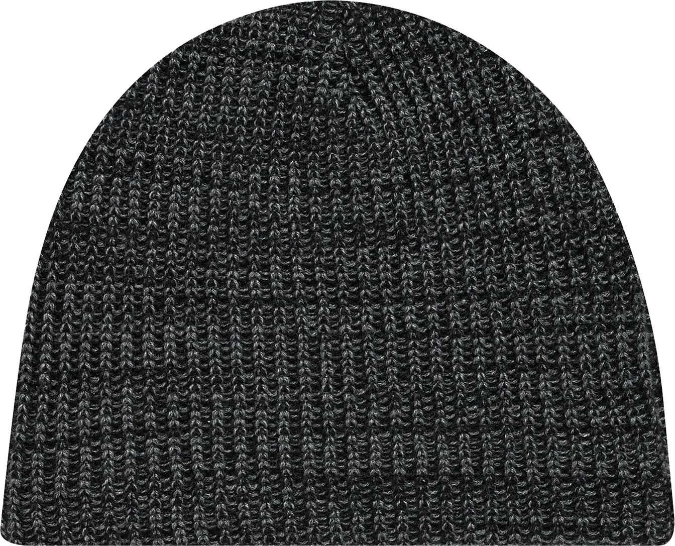 Chunky Waffle Knit Board Toque Black Heather