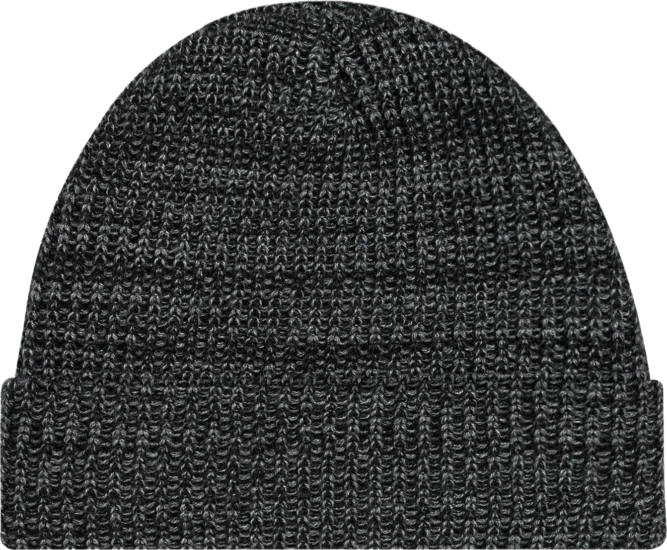 Chunky Waffle Knit Cuffed Toque Black Heather