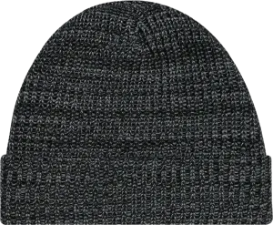 Chunky Waffle Knit Cuffed Toque Black Heather
