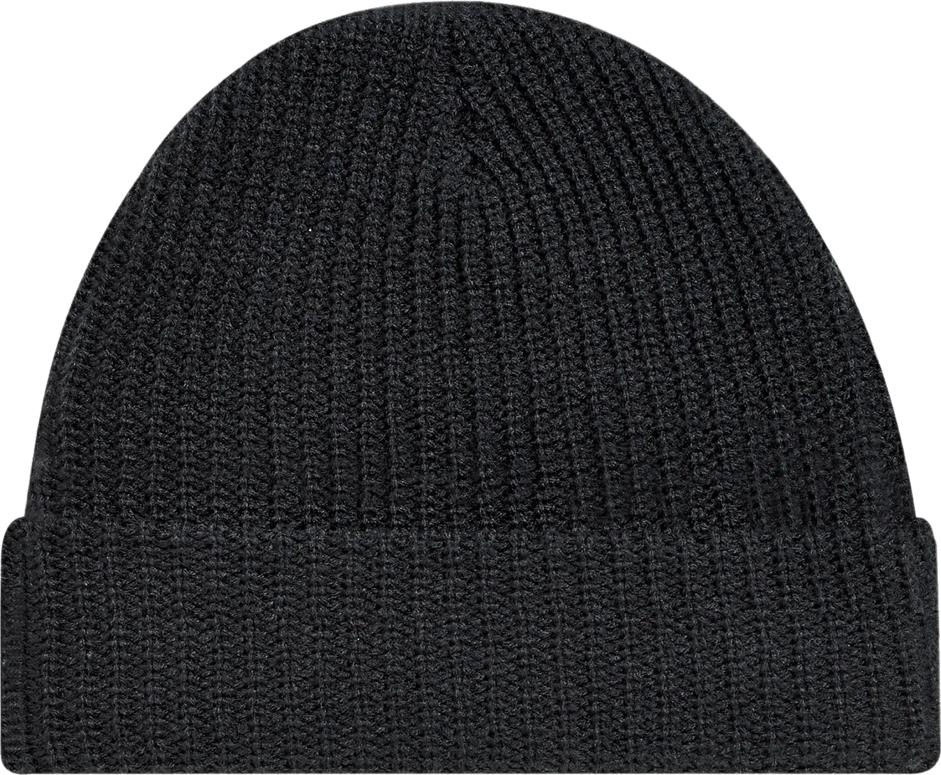 Chunky Waffle Knit Cuffed Toque Black