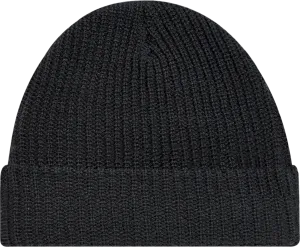 Chunky Waffle Knit Cuffed Toque Black