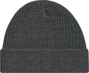Chunky Waffle Knit Cuffed Toque Dark Grey