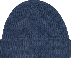 Chunky Waffle Knit Cuffed Toque Navy