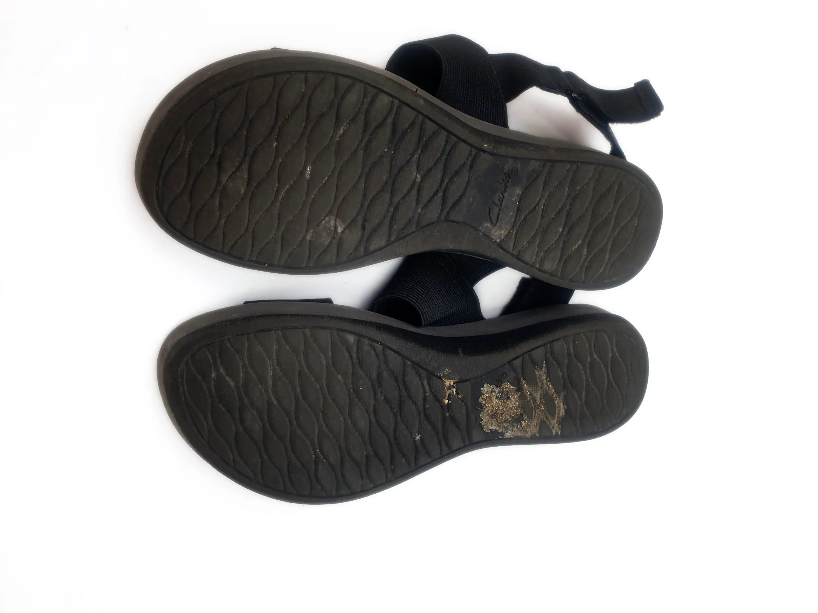 Clarks black shoes size 7.38