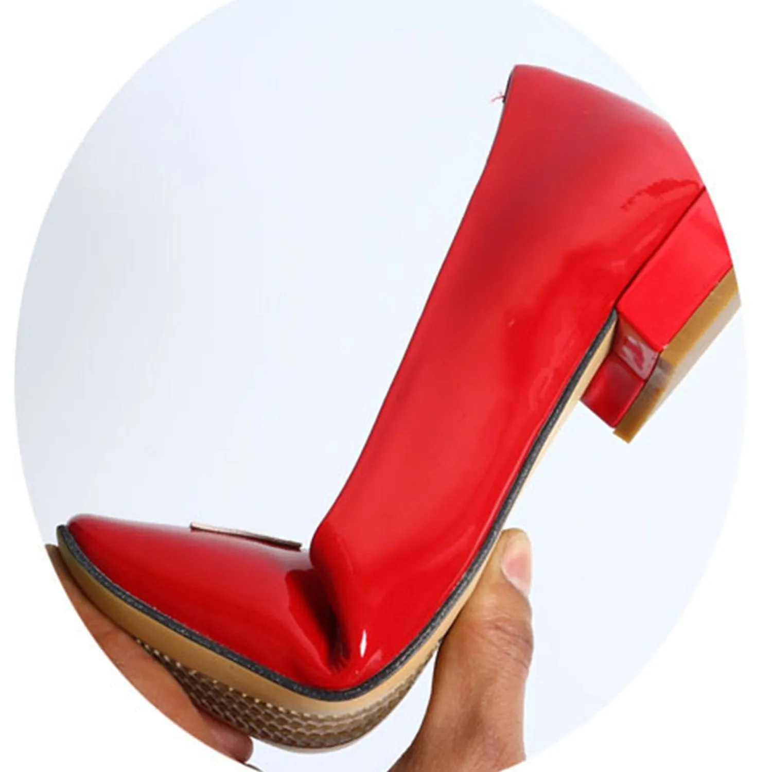 (Clean Up) Soft Sole Square Toe Leather Flat Heel Loafer