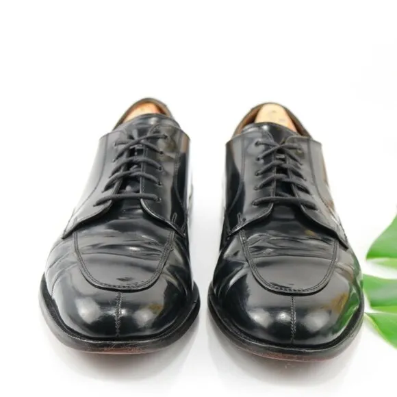 Cole Haan Mens Calhoun Oxford Size 9 D Black Leather Split Apron Toe Dress Shoe