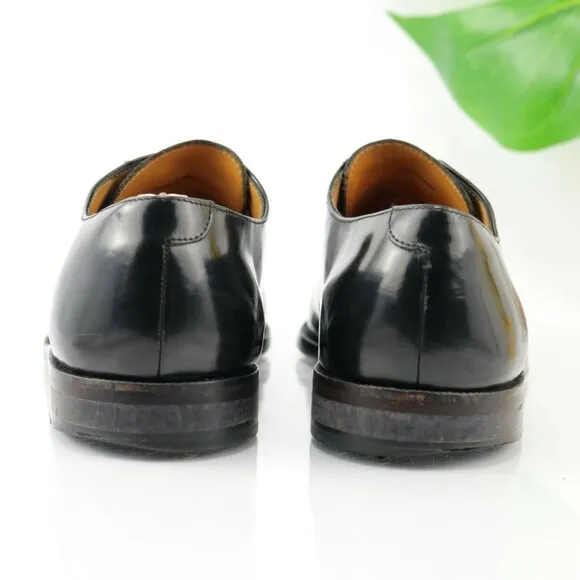 Cole Haan Mens Calhoun Oxford Size 9 D Black Leather Split Apron Toe Dress Shoe