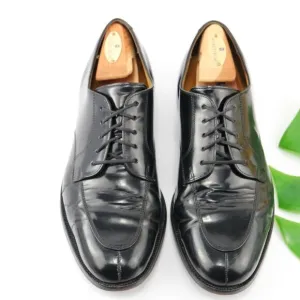 Cole Haan Mens Calhoun Oxford Size 9 D Black Leather Split Apron Toe Dress Shoe