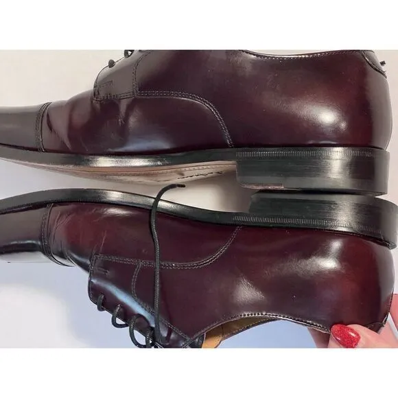 Cole Haan Oxfords‎  Mens Shoes 8.5 D  Leather Burgundy Cap Toe Worn 1 Time