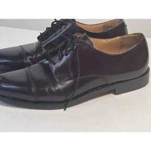 Cole Haan Oxfords‎  Mens Shoes 8.5 D  Leather Burgundy Cap Toe Worn 1 Time