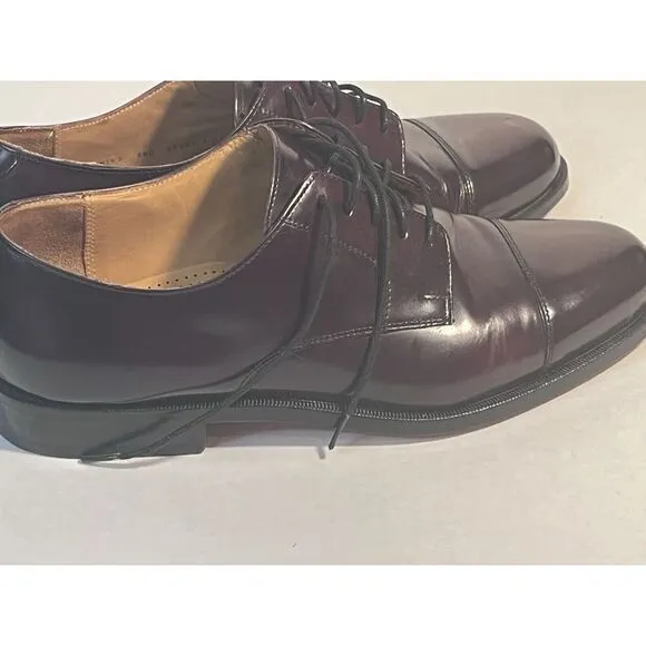 Cole Haan Oxfords‎  Mens Shoes 8.5 D  Leather Burgundy Cap Toe Worn 1 Time