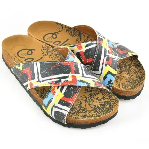 Colored Frame Design Sandal - CAL1101