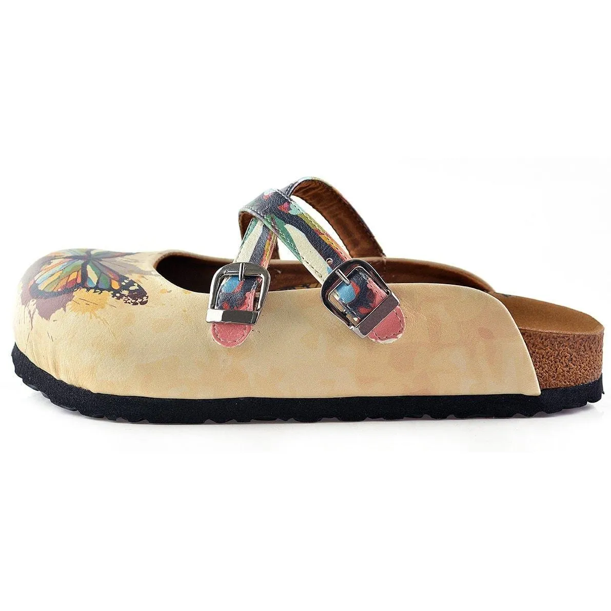 Colorful Butterflied Patterned Clogs - WCAL119