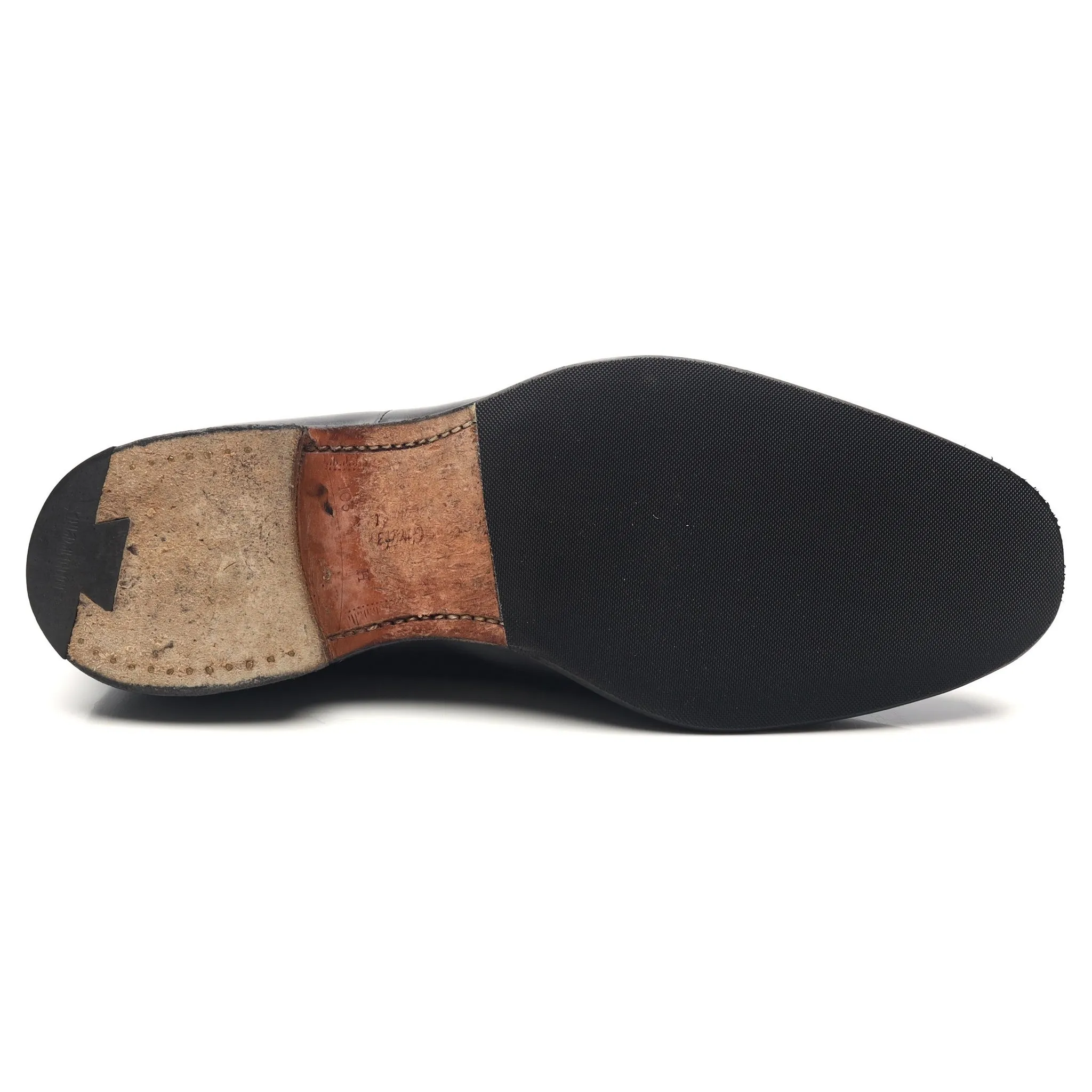 'Consul' Black Leather Oxford UK 10.5 H