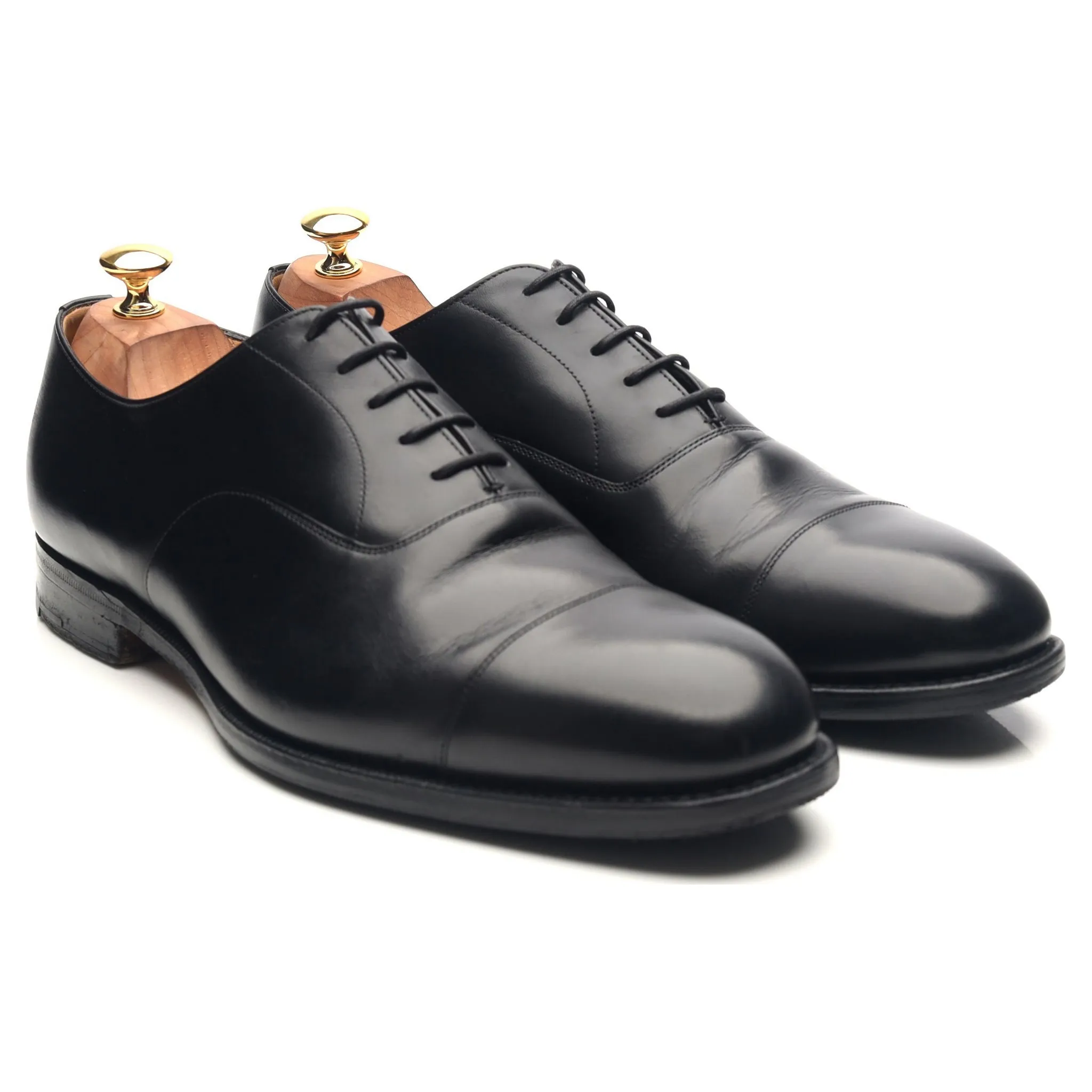 'Consul' Black Leather Oxford UK 10.5 H