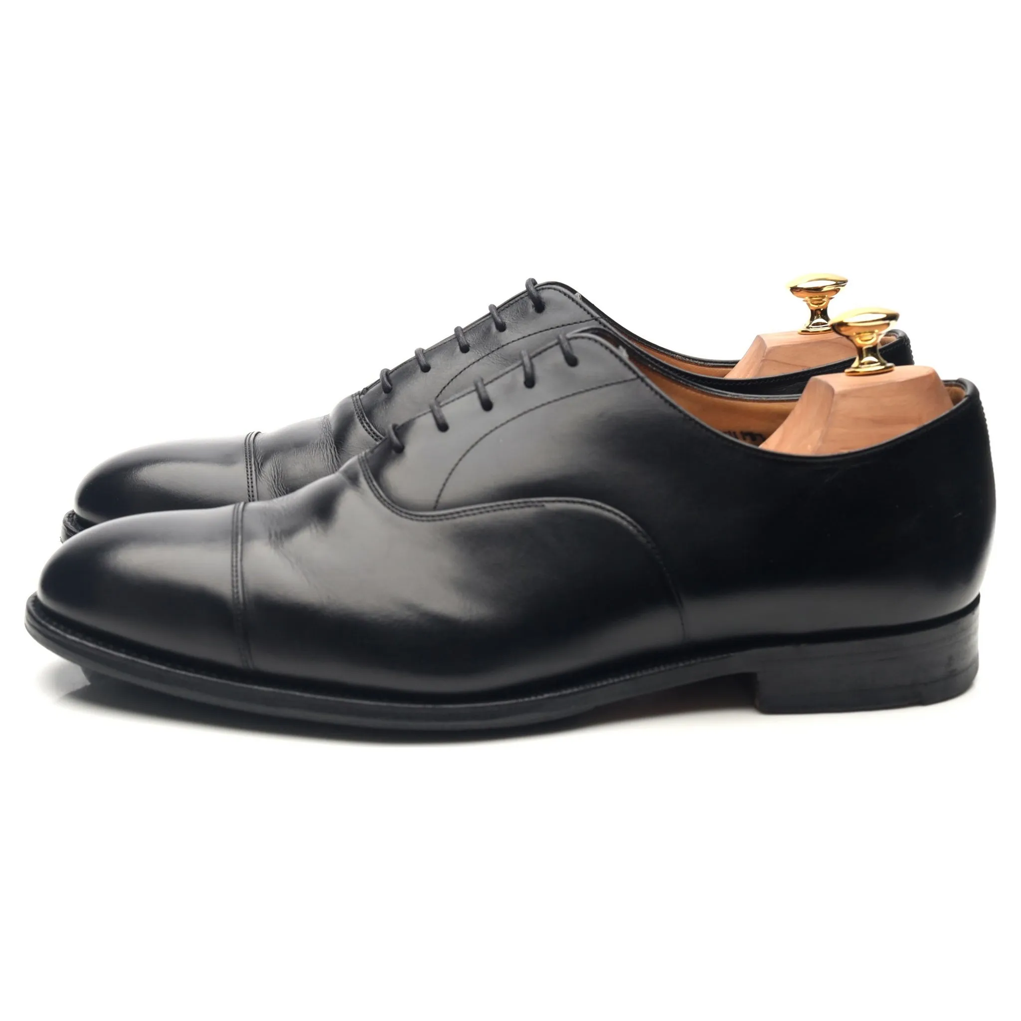 'Consul' Black Leather Oxford UK 10.5 H