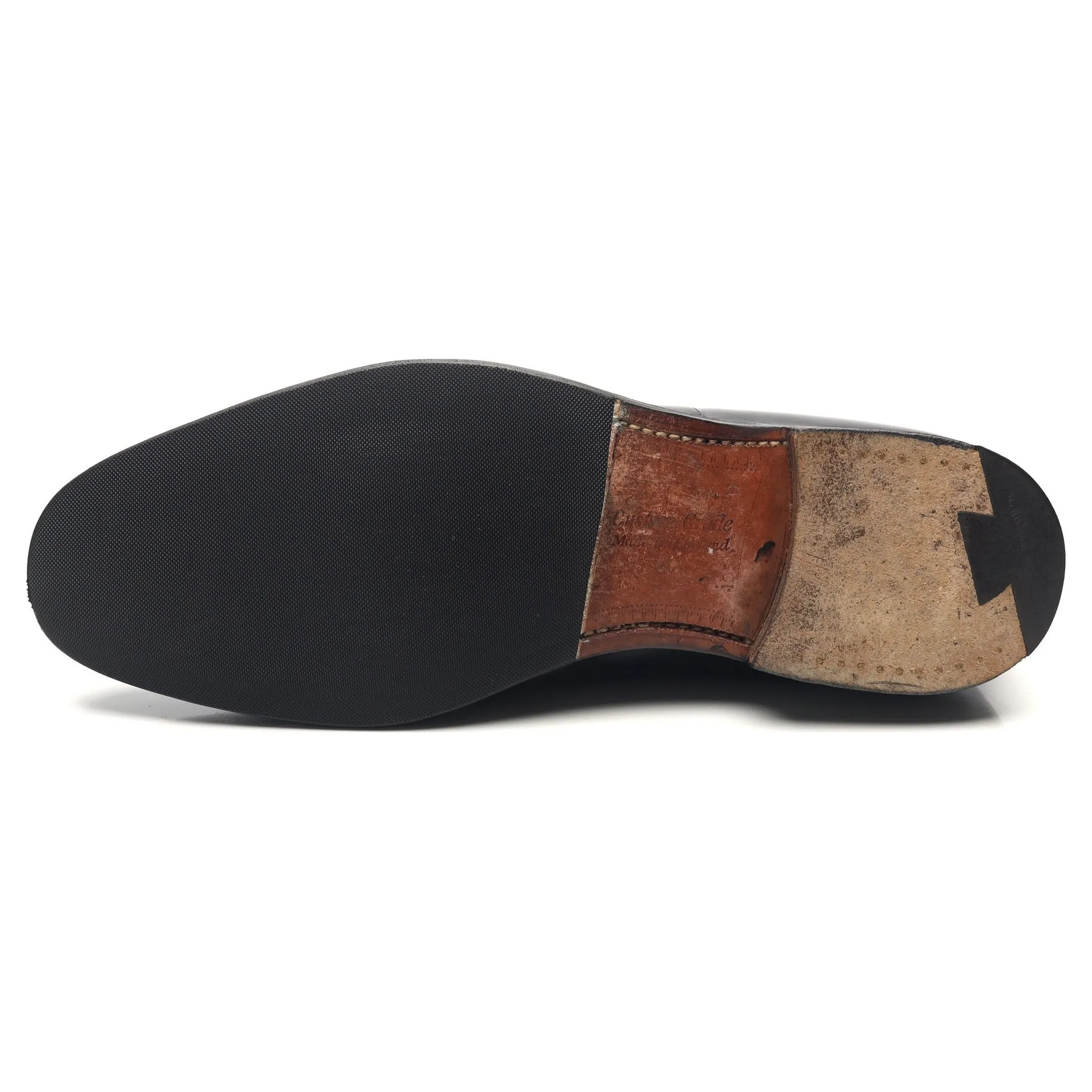 'Consul' Black Leather Oxford UK 10.5 H