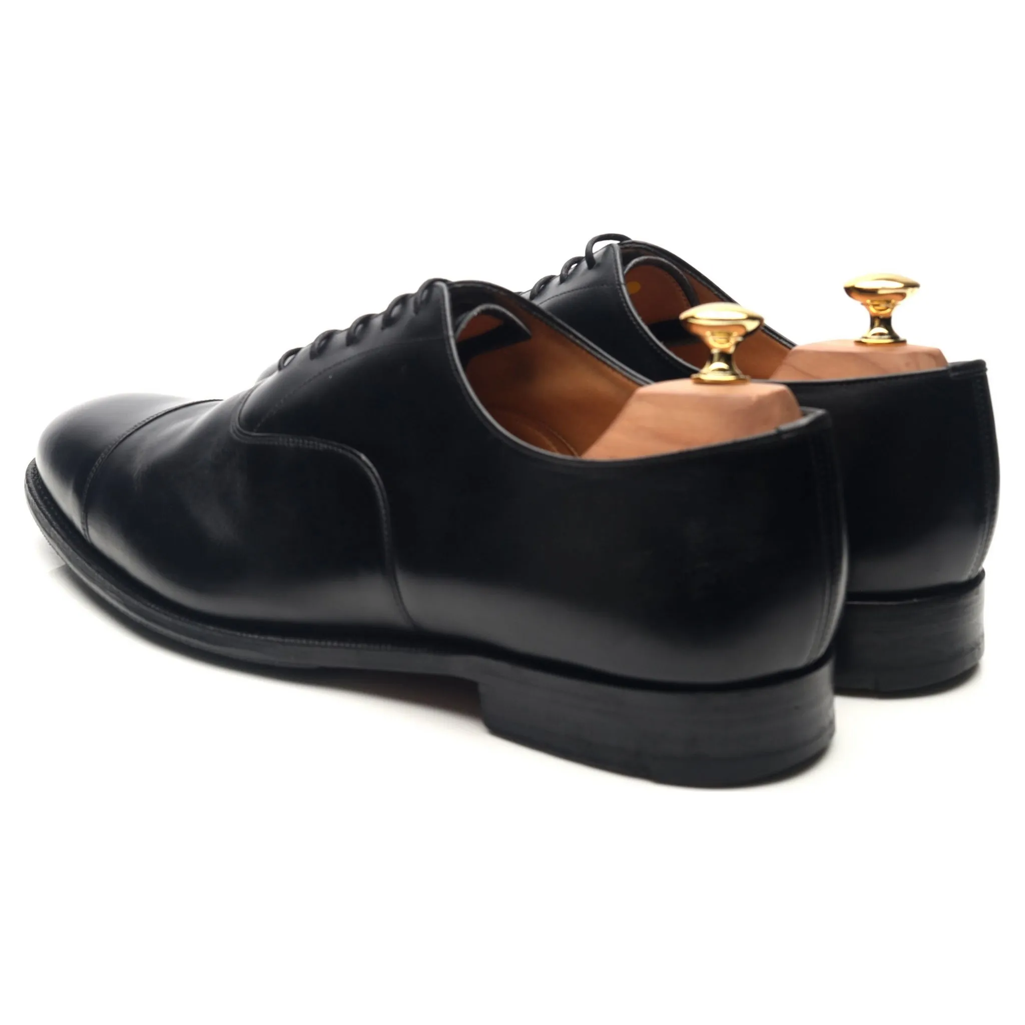 'Consul' Black Leather Oxford UK 10.5 H