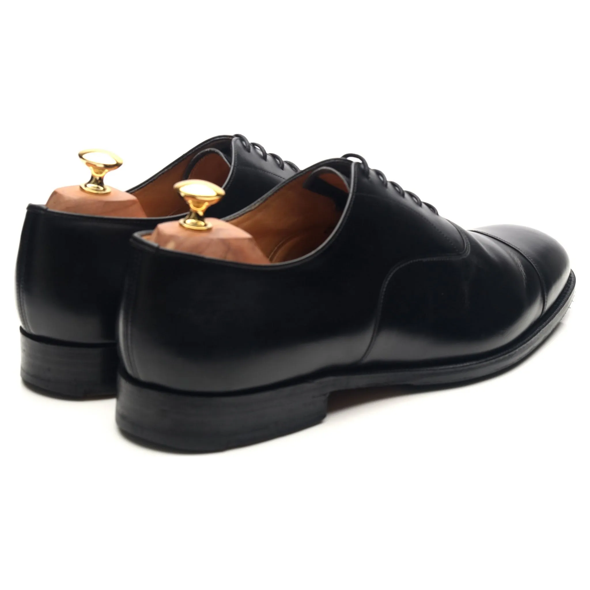 'Consul' Black Leather Oxford UK 10.5 H