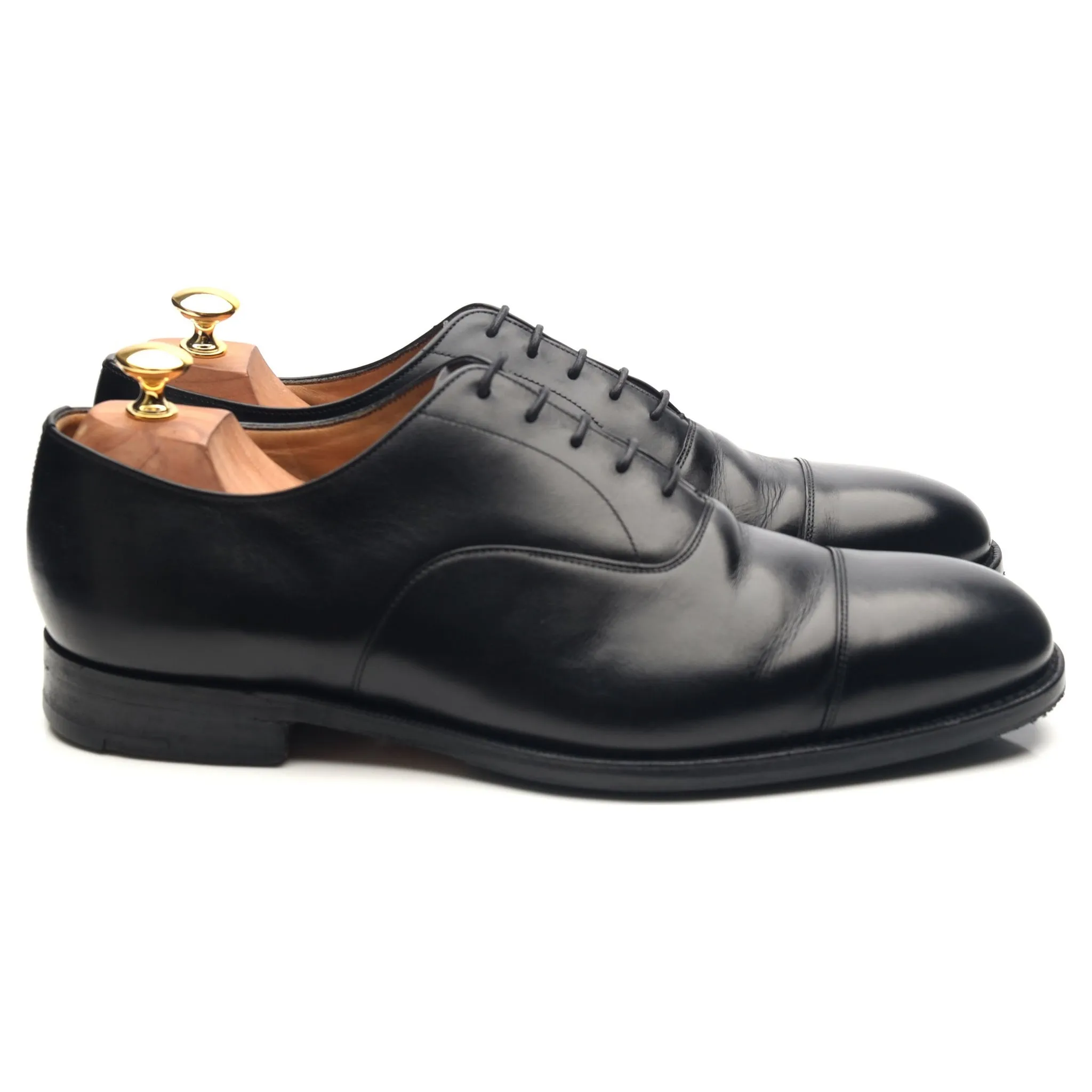 'Consul' Black Leather Oxford UK 10.5 H