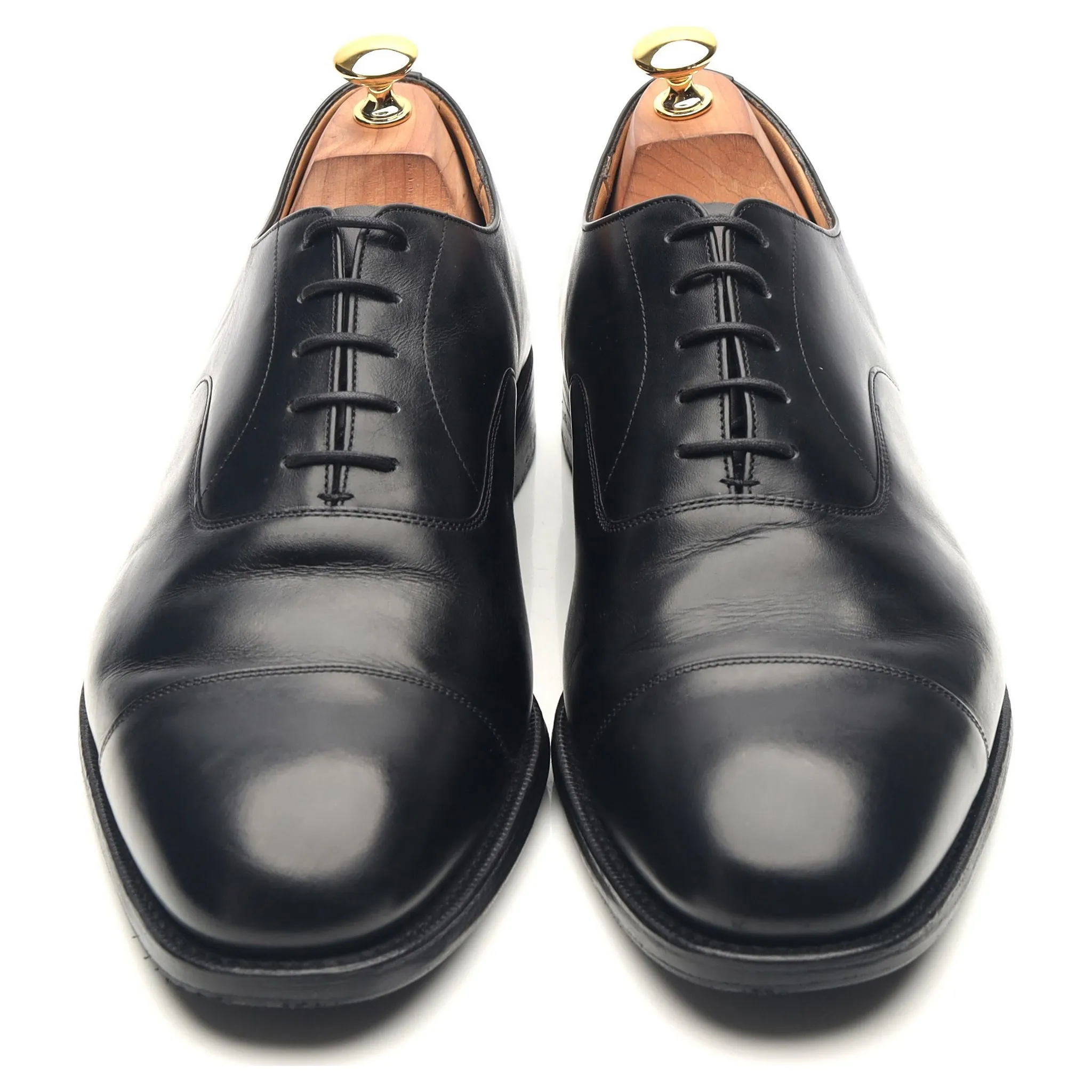 'Consul' Black Leather Oxford UK 10.5 H