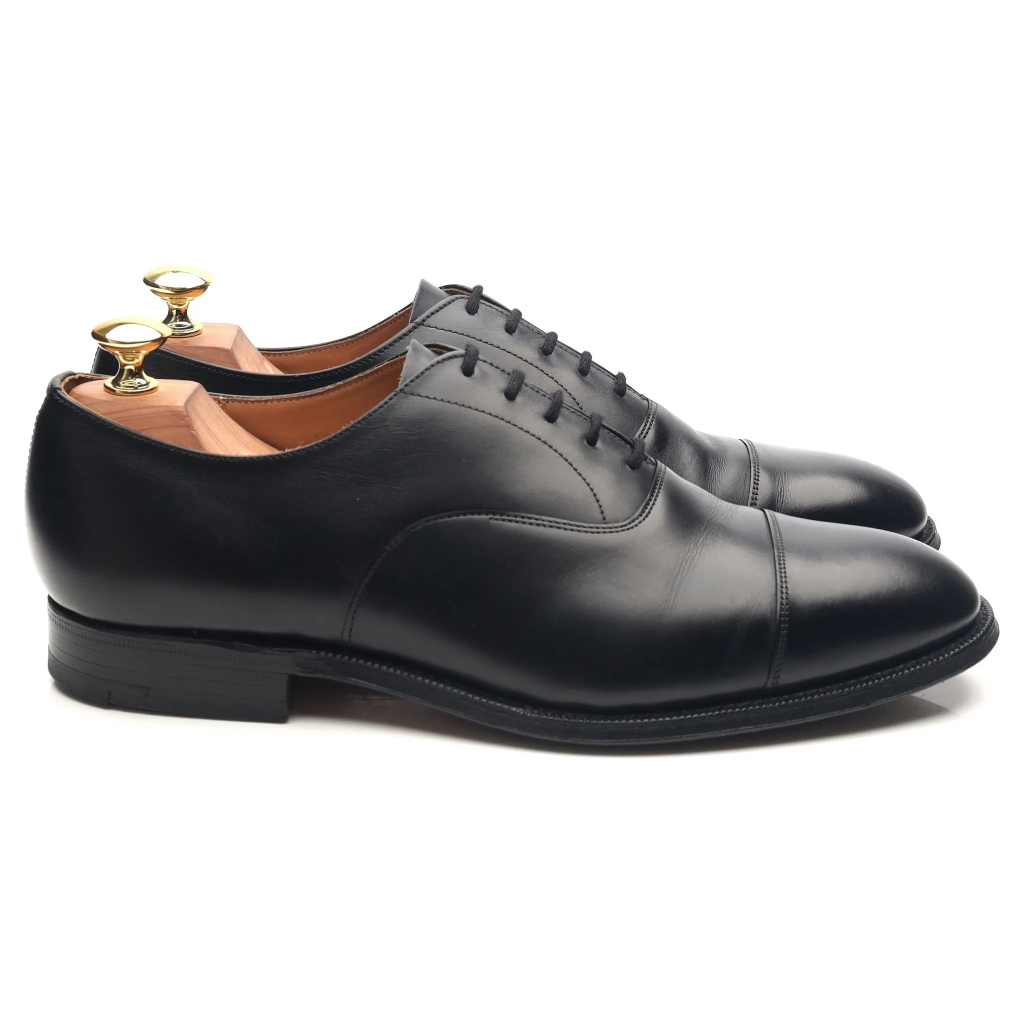 'Consul' Black Leather Oxford UK 8 G
